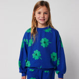 Bobo Choses Detská mikina Lucky Clover celoplošne modrá