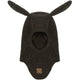 Mikk-Line Detská vlnená kukla s králičími uškami Wool Fullface Bunny Ears Dark Brown Melange