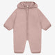 Huttelihut Detská merino kombinéza s kapucňou Mahogany Rose