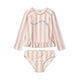 Liewood Plavky pre dievčatá Dvojdielne Dagny Y/D stripe Sorbet rose / Creme de la creme