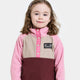 Didriksons Detský fleece s gombíkmi Monte Anemon Red