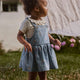 Lil' Atelier Detské džínsové šaty Medium Blue Denim EMB NMFFUNDA