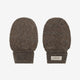 Huttelihut Detské palčiaky z merino vlny Wollfleece, Brown Melange