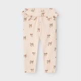 Lil' Atelier Detské legíny Slim Silver Peony Bow NBFGAVO