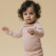 Lil' Atelier detské slim body s dlhým rukávom Misty Rose NBFRACHEL