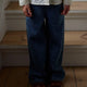 Lil' Atelier Džínové nohavice Wide Jeans NMFOBELLO, Tmavomodrý denim