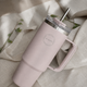 AYA&IDA Termohrček so slamkou 885 ml Soft Rose