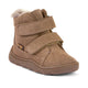 Froddo Detské barefoot zimné čižmy Zeru Tex Furry Camel Brown