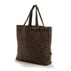 La Millou Shopper Bag Ortalion Prešívaná taška s vreckom Leopard Choco