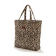 La Millou Shopper Bag Ortalion Prešívaná taška s vreckom Leopard Cream